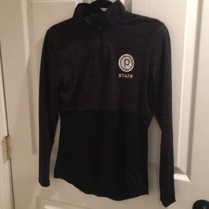 PURE BARRE COLOR BLOCK HALF ZIP